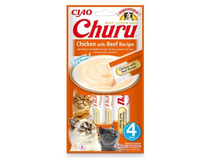 Inaba Cat Churu Kura a hovädzie 4ks