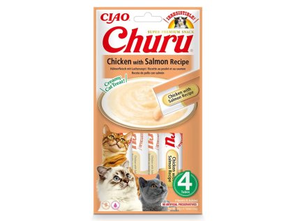 Inaba Cat Churu Kura a losos 4ks