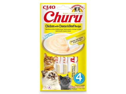 Inaba Cat Churu Kura a hovadzie syr 4ks