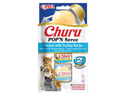 Inaba Cat Pop N Serve Kura a hrebenatka 70g