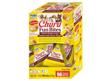 Inaba Dog Churu Fun Bites Kuracie a syr 8ks
