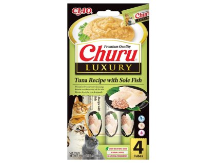 Inaba Cat Luxury Churu tuniak a morsky jazyk 4ks
