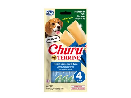 Inaba Churu Terrine Medium Losos a tuniak 120g