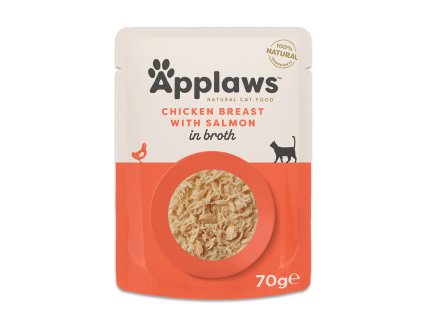 Applaws Adult Chicken breast salmon in broth 70g
